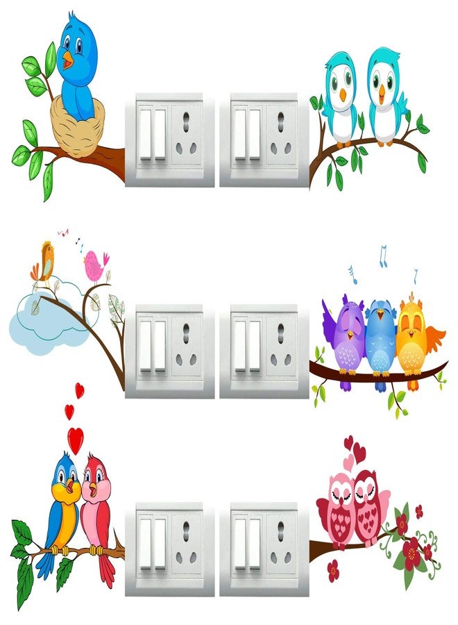 VCREATE DECOR Birds Switch Board & Wall Sticker - Image 1